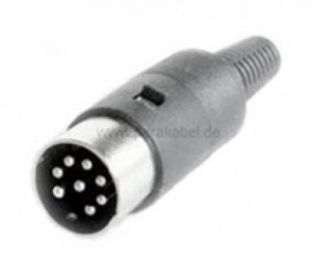 DIN-Kabel LK1-DIN-Stecker 8 polig ( alle Pins belegt-Pin 8 mittig )