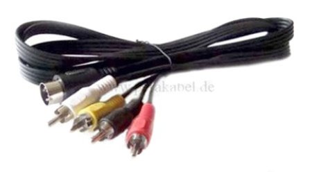 DIN-Stecker 5polig auf  4 x RCA-Stecker (standard)
