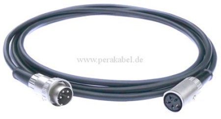 DIN-Stecker 4 polig auf DIN-Stecker 4 polig Renkverschluß ( alle Pins belegt )