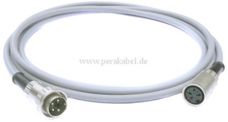 DIN-Stecker 4 polig auf DIN-Buchse 4 polig Renkverschluß ( LiYY 4x0,25 )