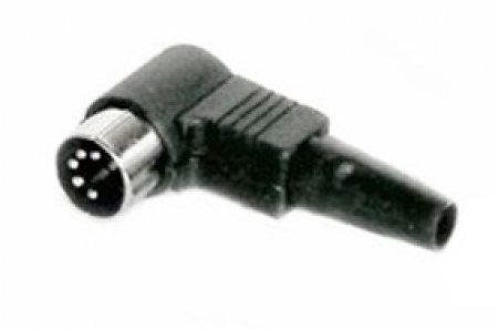 DIN-Stecker 5polig gerade auf DIN-Stecker 5polig gewinkelt ( Innenleiter 4x 0,25qmm )