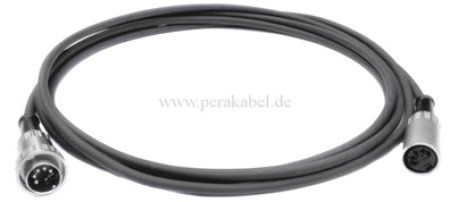DIN-Kabel Stecker / Buchse 5polig 180° Renkverschluß ( Innenleiter 5x 0,14qmm )