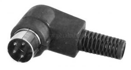 DIN-Stecker 4pol gewinkelt auf DIN-Stecker 4pol gewinkelt