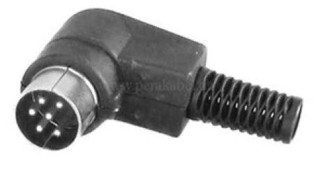 DIN-Kabel LK1-DIN-Stecker gew./Buchse 6 polig ( alle Pins belegt )