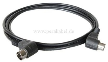 DIN-Kabel  Stecker 5polig 240° gewinkelt ( Innenleiter 4x 0,14qmm )