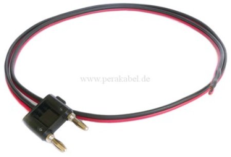 HiFi Lautsprecherkabel (2x0,75qmm) - Doppel-Bananenstecker (Schaltbrücke) auf BLANK