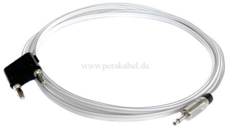 Doppel-Bananenstecker auf Klinkenstecker 3,5mm mono -HiFi Lautsprecherkabel (2x0,75qmm)