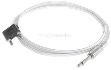 Doppel-Bananenstecker auf Klinkenstecker 6,3mm mono -HiFi Lautsprecherkabel (2x0,75qmm)