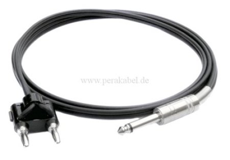 Doppel-Bananenstecker 4mm auf Klinkenstecker 6,3mm mono Doppel-Bananenstecker 4mm auf Klinkenstecker 6,3mm mono