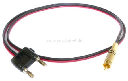 HiFi Lautsprecherkabel (2x0,75qmm) - Doppel-Bananenstecker (Schaltbrücke) auf RCA-Stecker