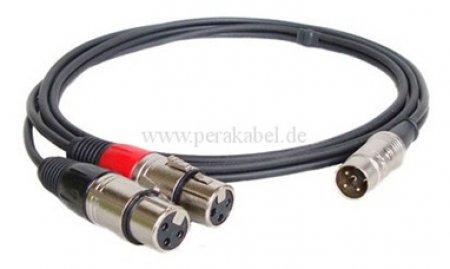 DIN-Stecker 3 polig auf 2x XLR-Buchsen ( 8x4/2x 0,22qmm)