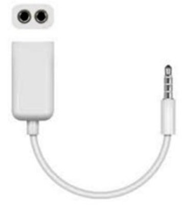 Miniklinkenstecker 3,5mm 4 polig auf 2 Miniklinkenbuchsen 3,5mm stereo   0,2m ( iPod/iPhone/iPad )