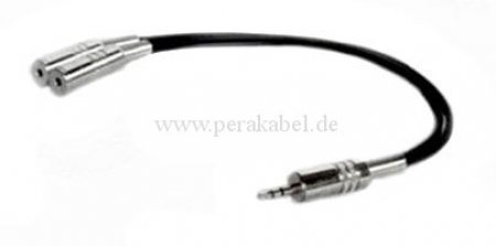 Miniklinkenstecker 2,5mm auf 2 x Minikl.buchse 3,5mm (stereo)  0,2m