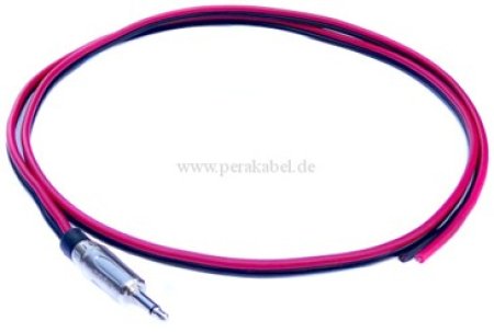 HiFi Lautsprecherkabel (2x0,75qmm) - Klinkenstecker 3,5mm mono auf BLANK