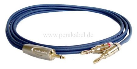 Miniklinkenstecker 3,5mm mono (S) auf 2 x Bananenstecker 4mm vergoldet Miniklinkenstecker 3,5mm mono (S) auf 2 x Bananenstecker 4mm vergoldet