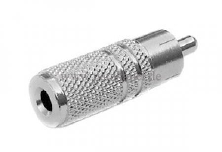 Miniklinkenbuchse 3,5mm mono auf RCA-Stecker metall