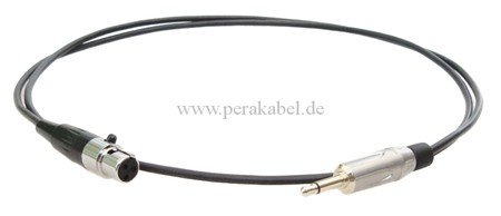 Miniklinkenstecker 3,5mm mono 2pol auf Mini XLR-Buchse 3pol ( 2x 0,22qmm )