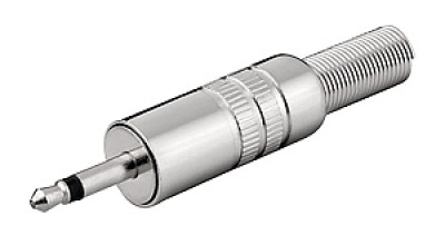 Patchkabel-Miniklinkenstecker 3,5mm mono metall auf Miniklinkenstecker 3,5mm mono metall
