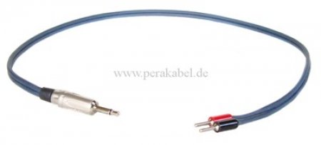 Miniklinkenstecker 3,5mm mono auf 2 x Miniatur-Bananenstecker 2mm