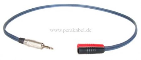 Miniklinkenstecker 3,5mm mono auf 2 x Bananenbuchse 4mm