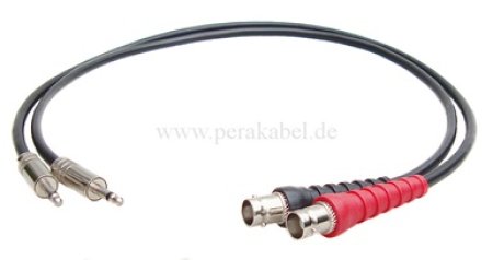 Miniklinkenstecker 3,5mm mono auf BNC-Buchse ( Kabel 50 Ohm )