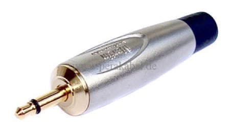 BNC-Stecker 90° 75 Ohm auf Klinkenstecker 3,5mm mono ( Koaxialkabel )