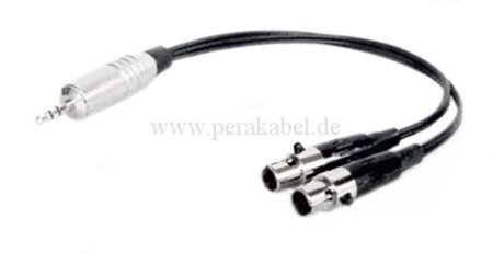 Miniklinkenstecker 3,5mm stereo 3pol auf 2 Mini XLR-Buchsen 3pol