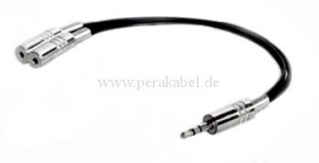 Miniklinkenstecker 3,5mm auf 2 x Minikl.buchse 2,5mm (stereo)  0,2m