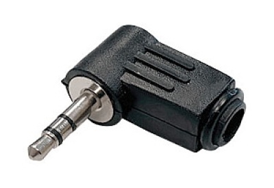 Patchkabel-Spiralkabel Miniklinkenstecker 3,5mm stereo gewinkelt