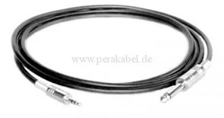 Klinkenstecker 6,3mm mono auf Miniklinkenstecker 3,5mm stereo (Tip+Ring gebr.)