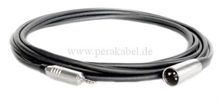 Klinkenstecker 3,5mm stereo (Tip und Ring gebrückt) auf XLR-Stecker