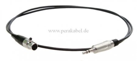 Miniklinkenstecker 3,5mm stereo 3pol ( Tip/Ring gebrückt ) auf Mini XLR-Buchse 3pol