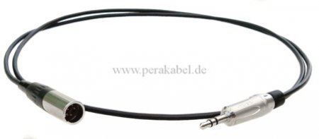 Miniklinkenstecker 3,5mm stereo 3pol auf Mini XLR-Stecker 3pol ( 2x 0,22qmm )
