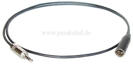 Miniklinkenstecker 3,5mm stereo auf Mini XLR-Stecker REAN (Neutrik) RT3MC-B ( 2x 0,22qmm )