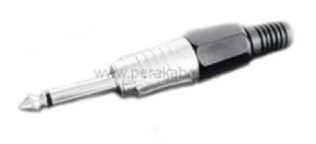 Messleitung-Klinkenstecker 6,3mm mono auf 2 x Bananenstecker 4mm Isoliert Gewinkelt