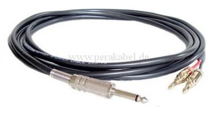 Lautsprecherkabel (Boxenkabel 2 x 1,5 qmm) Klinke/2 Bananenstecker