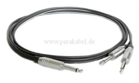 Y-KABEL Klinkenstecker 6,3mm ( D 8x4 / 2x 0,22qmm )
