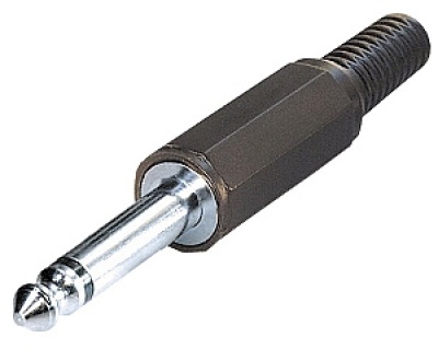 Klinkenstecker 6,3mm mono auf DIN-Buchse 3pol (Tip an 1;Masse an 2)