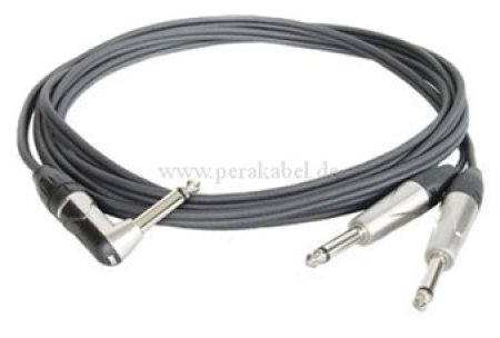 Y-Kabel ( 8x4 / 2x 0,22qmm )-Winkelklinke auf 2 x Klinke gerade ( DAP X-type )