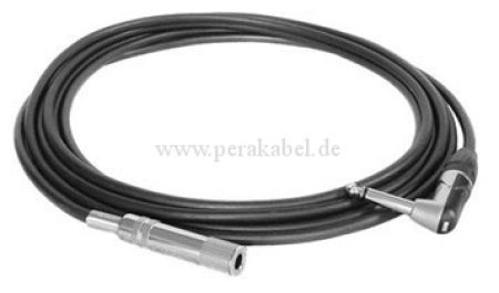 Winkelklinkenstecker 6,3mm 2 pol DAP X-type auf Klinkenbuchse 6,3mm metall mono (DAP LC-126)