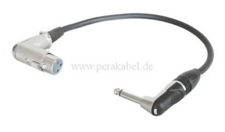 XLR-Buchse gewinkelt auf Winkelklinkenstecker mono ( DAP X-type )