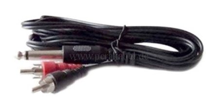 Klinkenstecker 6,3mm mono auf 2 RCA-Stecker (standard)  2m