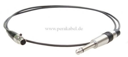 Klinkenstecker 6,3mm mono 2pol auf Mini XLR-Buchse 3pol ( 2x 0,22qmm )