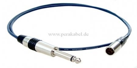 Klinkenstecker 6,3mm mono 2pol auf Mini XLR-Stecker 3pol ( DAP MK-SPIN )