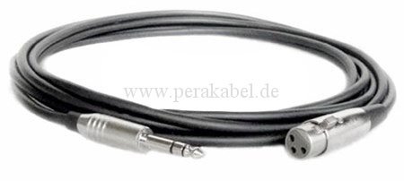 Mikrofonkabel symmetrisch(MC-216) Klinkenstecker 6,3mm auf XLR-Buchse