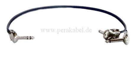 Stereoklinke 6,3mm metall gewinkelt auf 2 x Klinkenstecker 6,3mm metall gewinkelt ( Patchkabel )