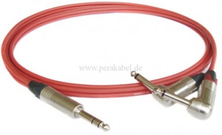 Klinkenstecker 6,3mm Neutrik (2x gewinkelt) - Insertkabel ( C121 )