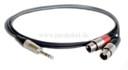Klinkenstecker NP3X auf 2x XLR-Buchsen NC3FX
