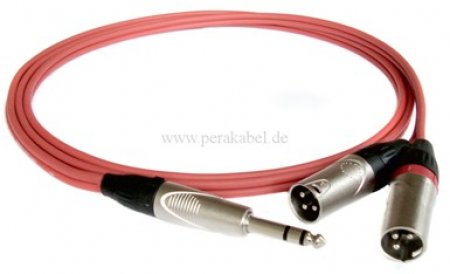 Klinkenstecker 6,3mm stereo auf 2x XLR-Stecker (DAP X-type) - Insertkabel (C121)