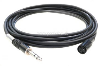Klinkenstecker 6,3mm stereo auf DIN-Buchse 3pol (Deltron)